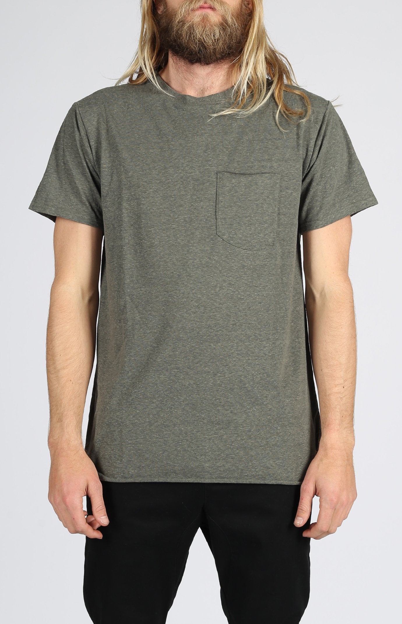 Pocket Tee Tri-Blend | Heather Olive