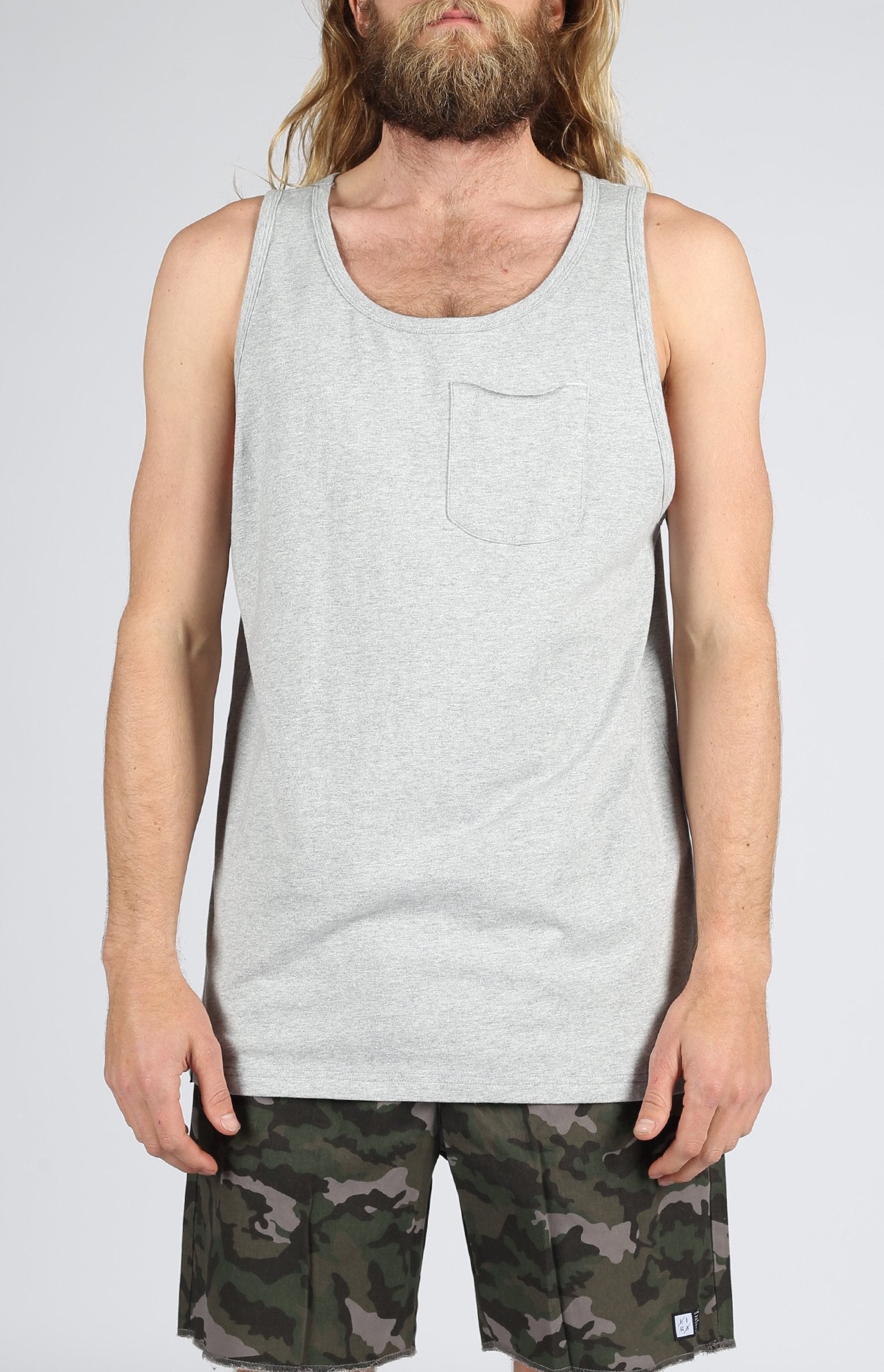 Pocket Tank | Heather Grey