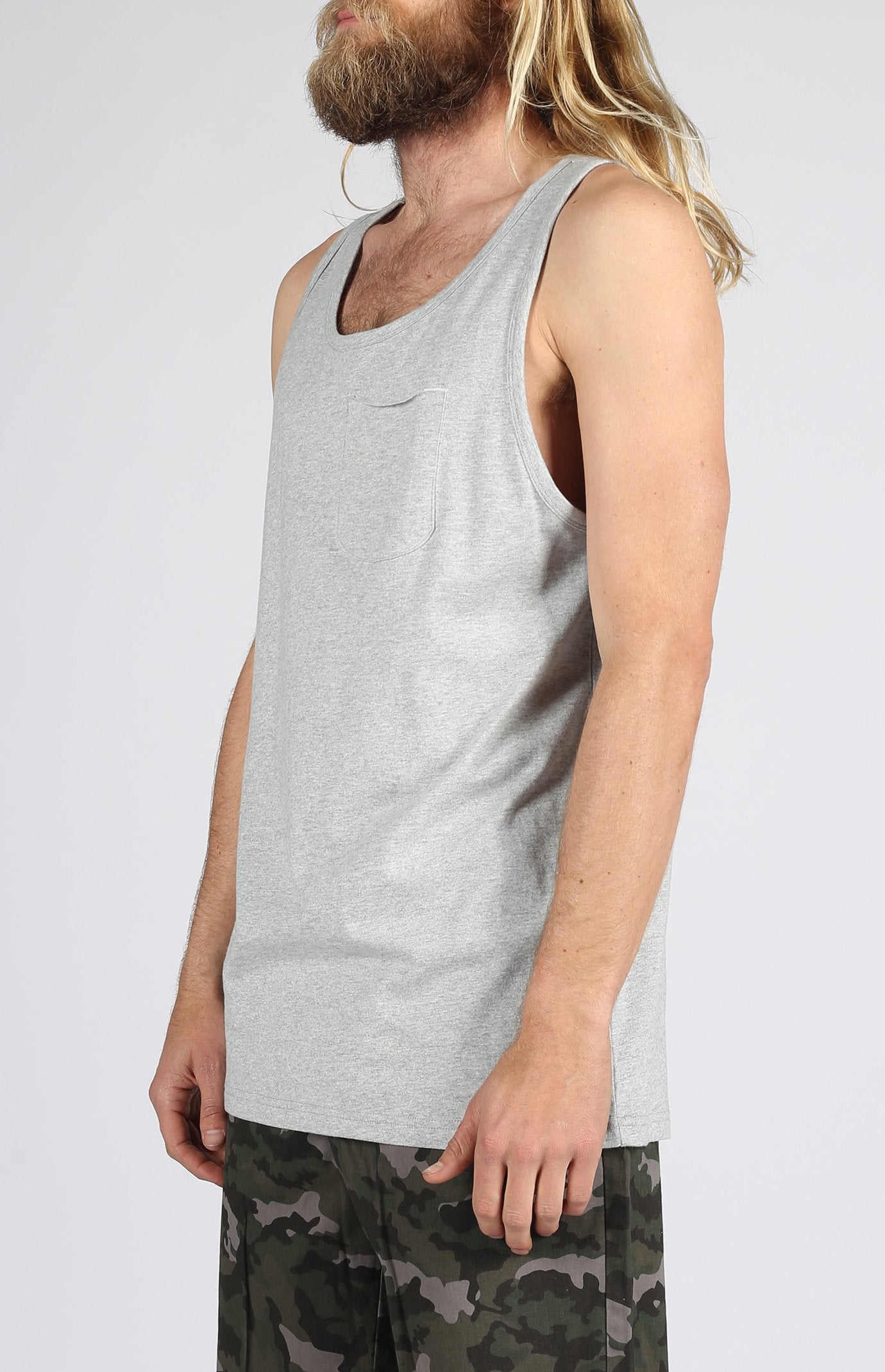 Pocket Tank | Heather Grey