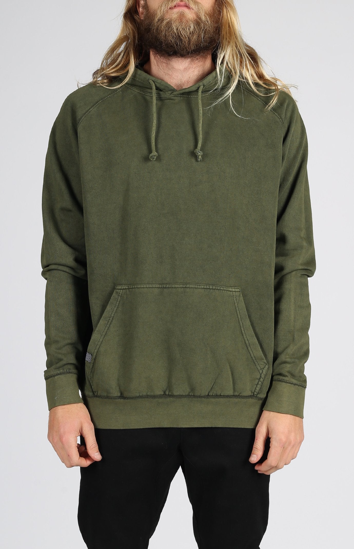 Vintage Wash Pullover Hood | Olive