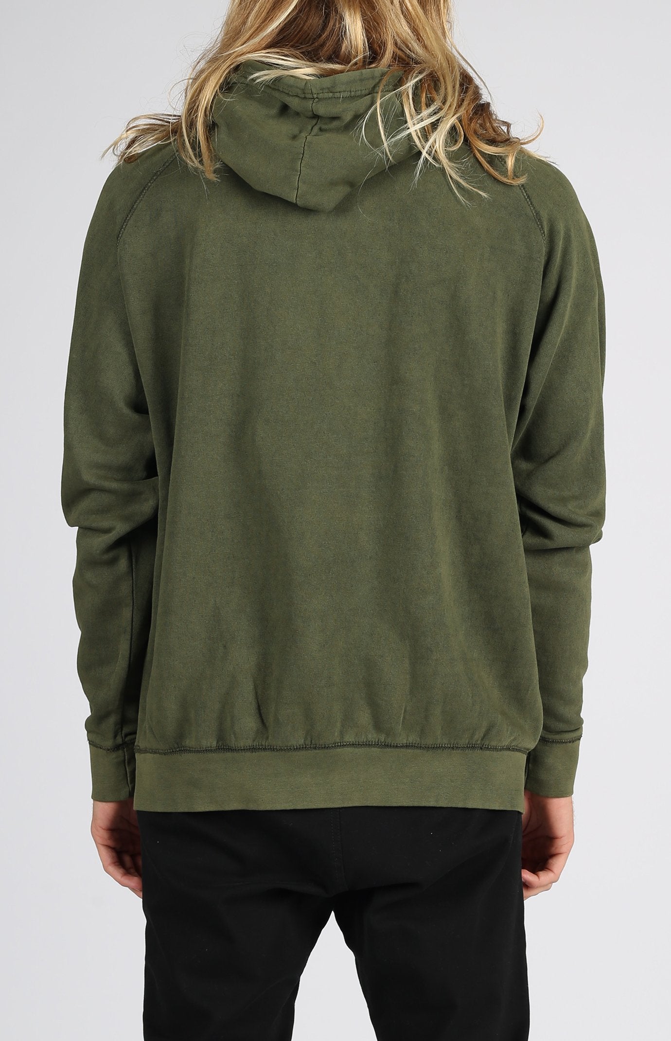 Vintage Wash Pullover Hood | Olive